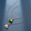 316L Stainless Steel Jade Elephant High Quality Pendant Necklace Woman Fashion Elegant Jewelry Accessories Gift for Mom