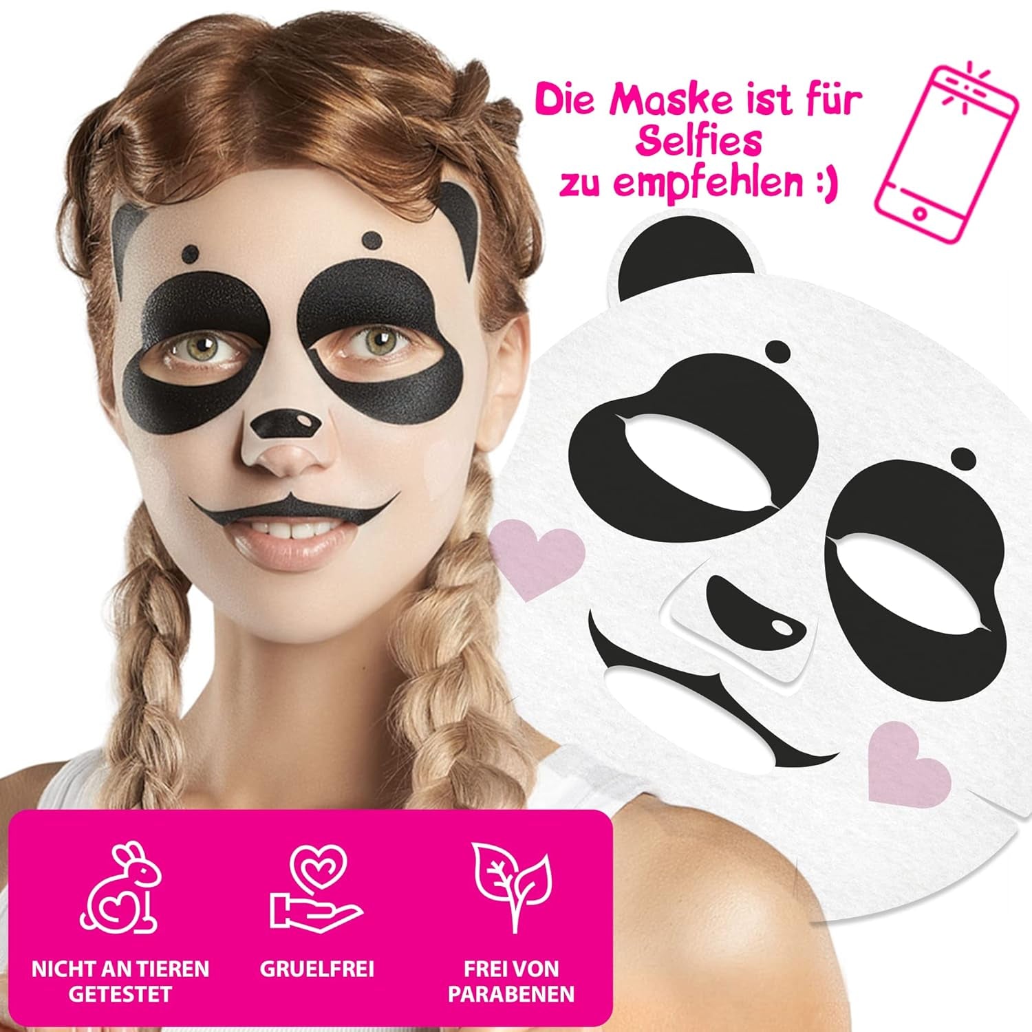 7Days Tuchmasken Gesicht Set Animal Mit Feuchtigkeitsspendend Und Anti-Falten-Wirkung Natürlichen Extrakten Und Vitaminen Beauty Gesichtsmaske Frauen Männer Mädchen Für Korean Skincare 4 Stück