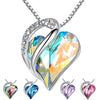 Genuine 925 Sterling Silver Heart Necklace - Geometric Clavicle Chain for Women