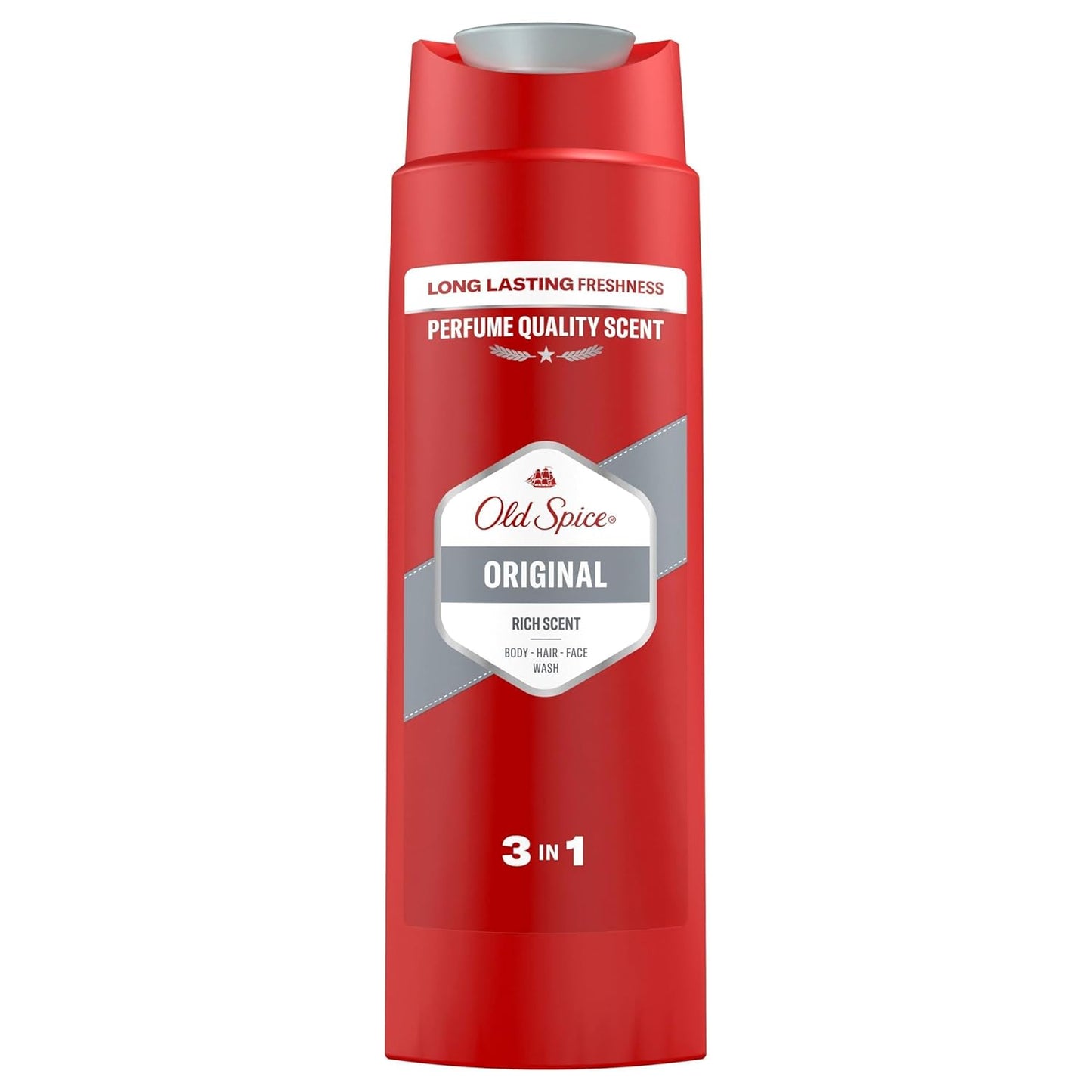 Old Spice Original 3-In-1 Mehrzweck-Shampoo Für Haar, Gesicht Und Körper 250 Ml, Langanhaltende Frische, Duft Von Parfümqualität, Tiefenreinigung
