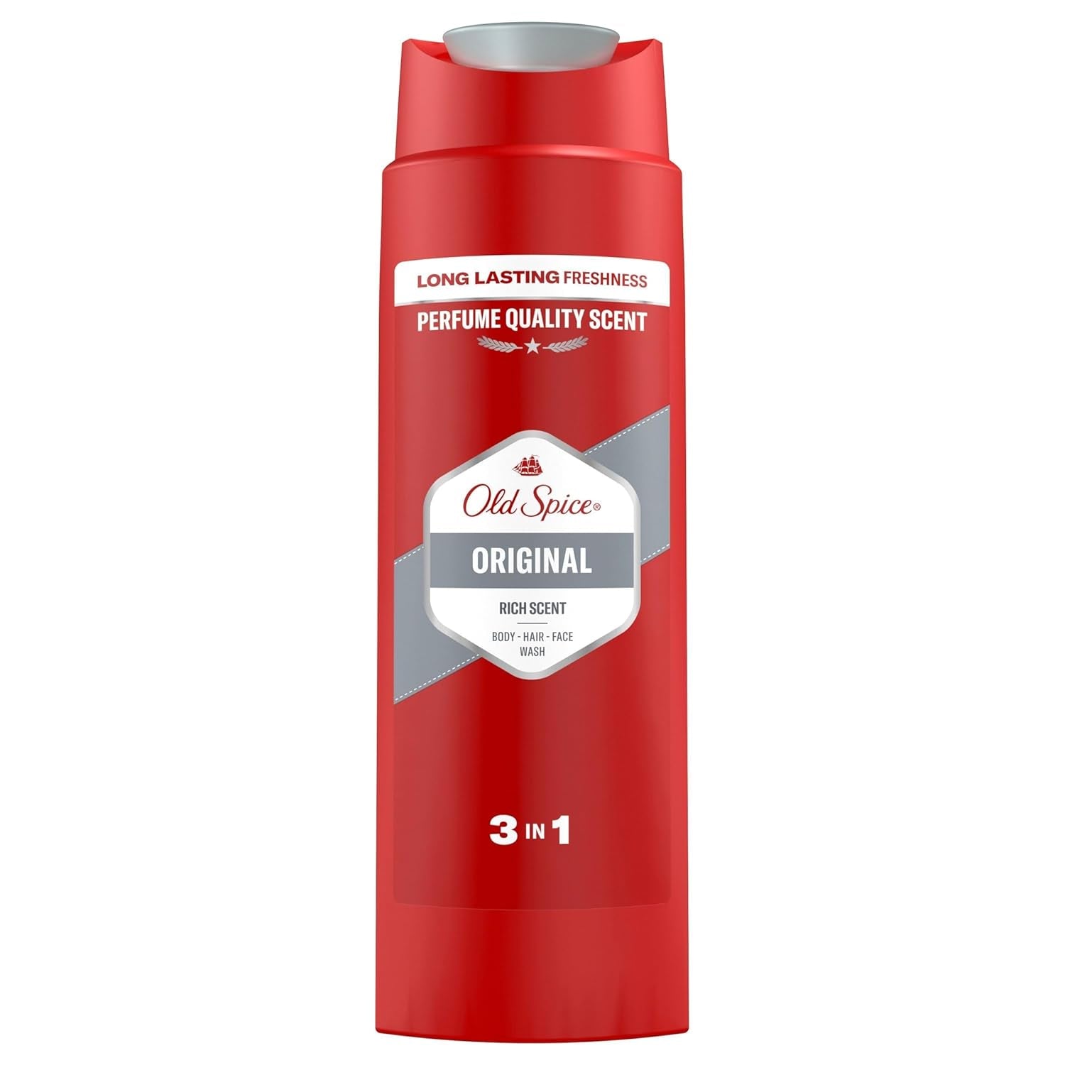 Old Spice Original 3-In-1 Mehrzweck-Shampoo Für Haar, Gesicht Und Körper 250 Ml, Langanhaltende Frische, Duft Von Parfümqualität, Tiefenreinigung
