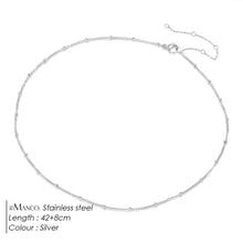 Emanco Gold Color Stainless Steel Chain Choker Necklace Women Chain Necklace Sets for Women Gift