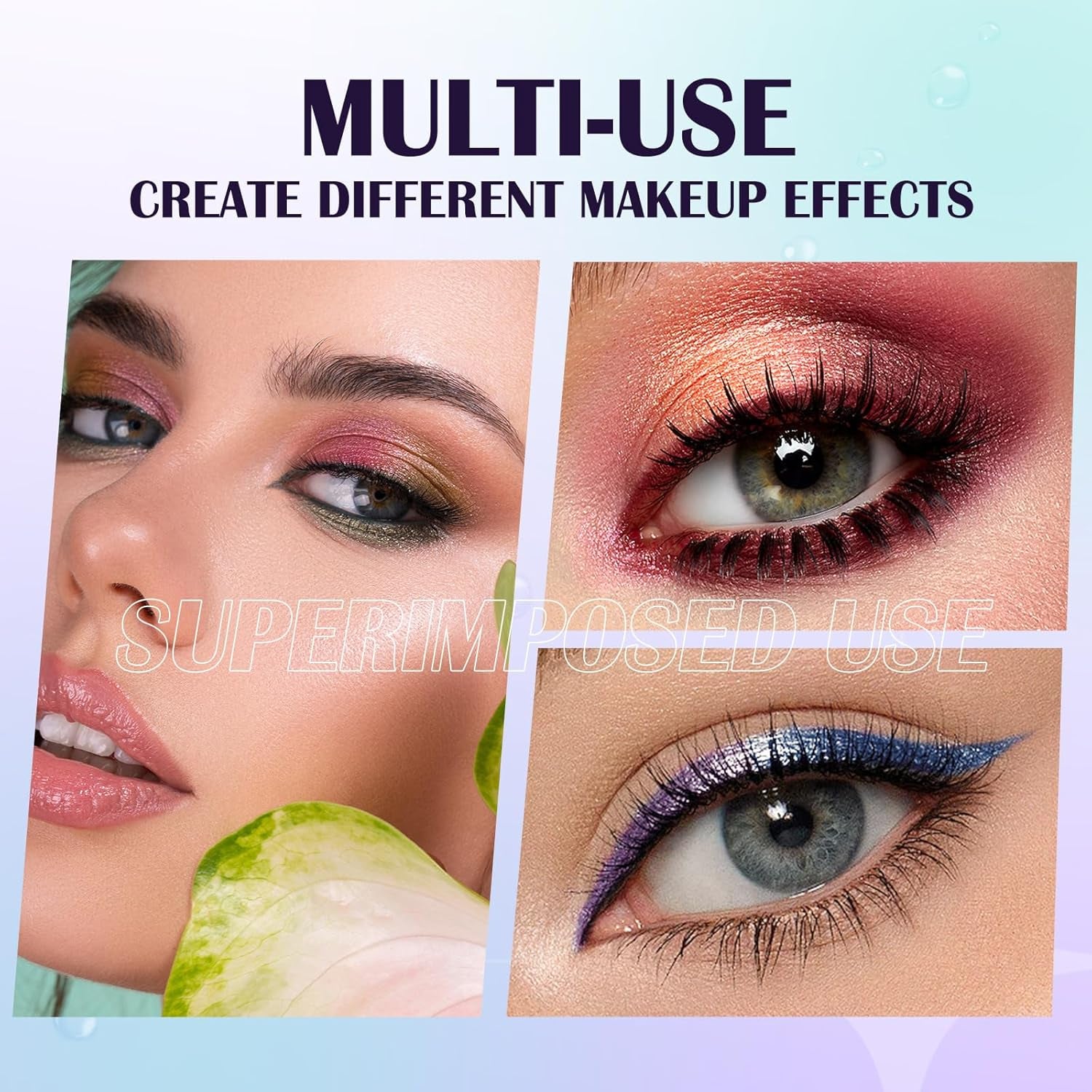 10 Farben Flüssiges Glitter, Lidschatten Make-Up Set, Metallic Matt Schimmer Nude Smoky Eye Make-Up Sieht Wasserdicht Und Langlebig Schnell Trocknend Lidschatten Kosmetik Kit Für Woman Girl