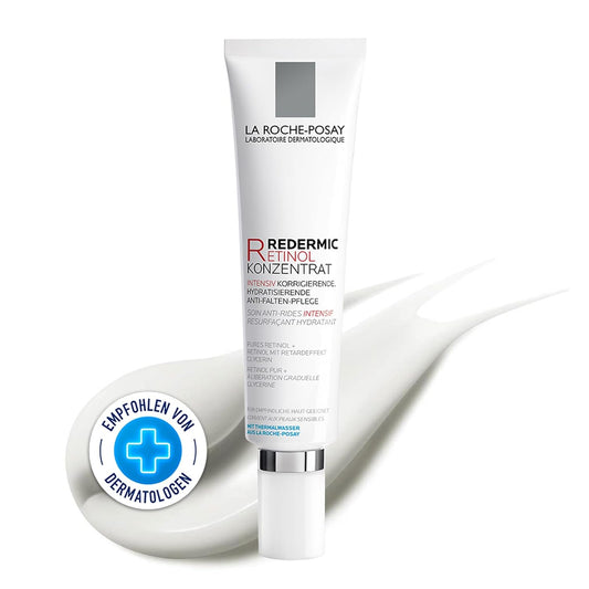 La Roche Posay Hydratisierende Anti-Aging Gesichtscreme, Mit Retinol, Für Reife, Empfindliche Haut, Mildert Altersflecken Und Fältchen, Mit Thermalwasser, Redermic Retinol, 30 Ml