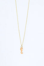 Stainless Steel Cream Enamel Seahorse Necklace for Women
