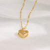 Layered Heart Pendant - Sparkling Titanium Steel Jewelry