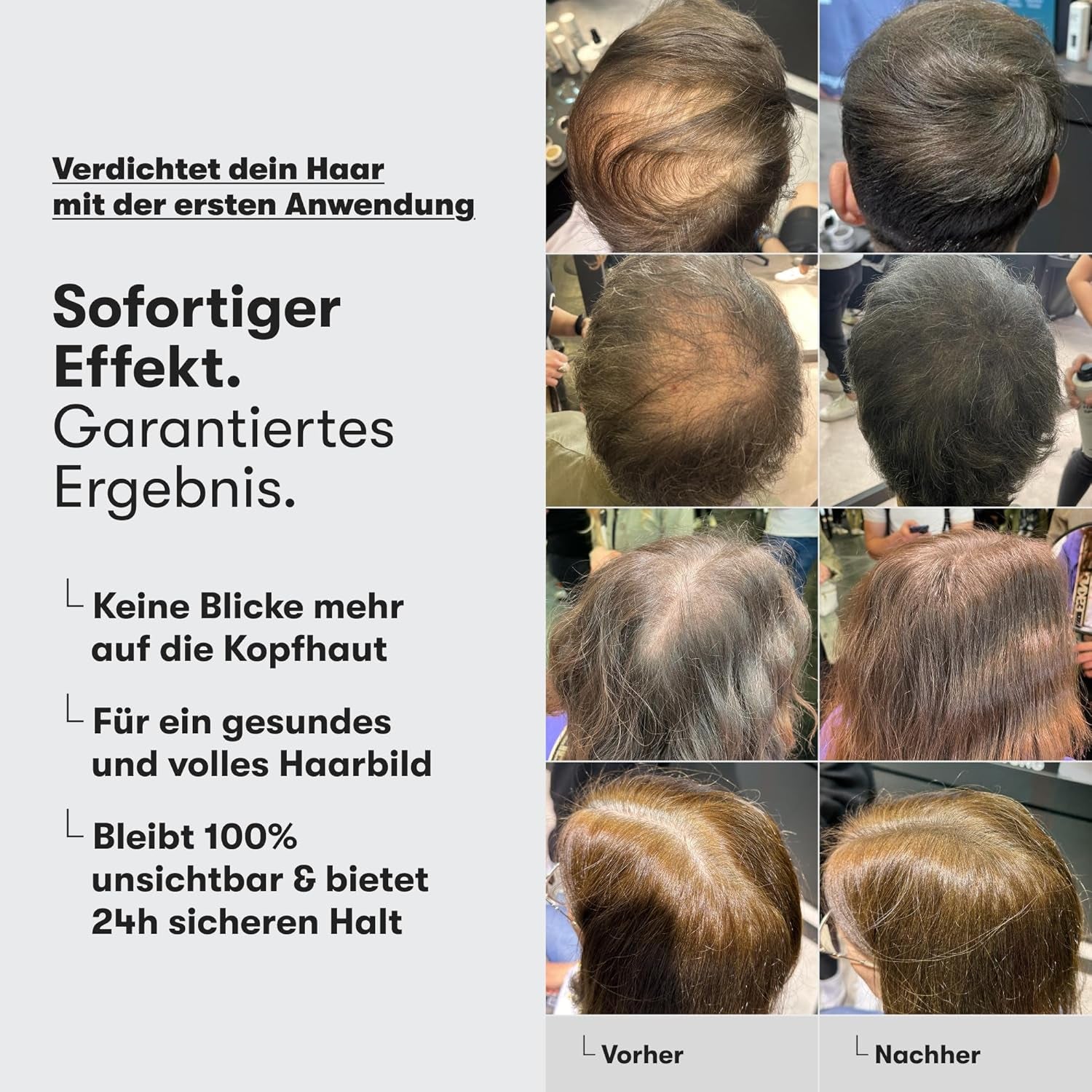Streuhaar Zur Haarverdichtung - Für Scheitel, Kahle Stellen Am Ober- Und Hinterkopf - Von Führenden Salons Empfohlen - 11 Farben - Widerstandsfähige Streuhaare (Hellblond)