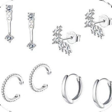 Brass Electroplated Fashion Inlaid Zircon Women'S Earrings Four-Piece Set