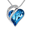Genuine 925 Sterling Silver Heart Necklace - Geometric Clavicle Chain for Women