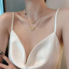 Layered Pearl & Butterfly Pendant - Elegant French Aesthetic Jewelry