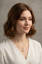 Stainless Steel Crystal Clover Necklace for Women