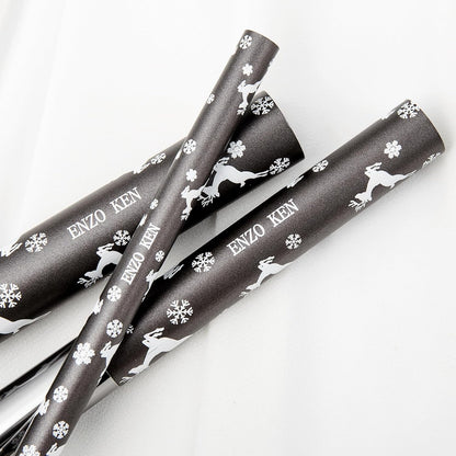 Natürliches Ziegenhaar Make-Up Pinsel Set Mit Kosmetiktasche, 10 Stück Extra Weiches Haar Lidschatten Pinsel Set Für Gesicht, Augen, Schneeflocke Rentier Weihnachten Geschenk Set.