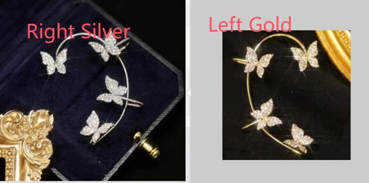 Butterfly Ear Clip & Hook Earrings - Non-Piercing Fashion Jewelry