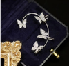 Butterfly Ear Clip & Hook Earrings - Non-Piercing Fashion Jewelry