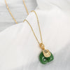 316L Stainless Steel Jade Elephant High Quality Pendant Necklace Woman Fashion Elegant Jewelry Accessories Gift for Mom