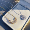 Magnetic Folding Heart Clover Necklace - 2-in-1 Retro Jewelry for Women