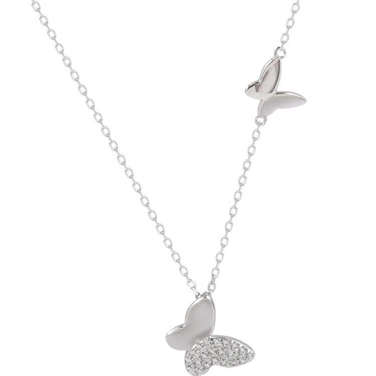 Genuine 925 Sterling Silver Butterfly Necklace