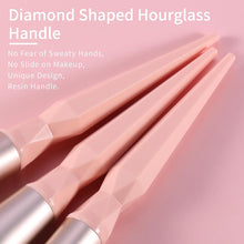 Veganes Make up Pinsel Set Professional, Diamant Make up Pinsel Set Mit Handtasche, Rosa Kosmetikpinsel Make up Set, Bunte Make up Pinsel Vegan, Rosa Make up Pinsel Set. (Re.P)