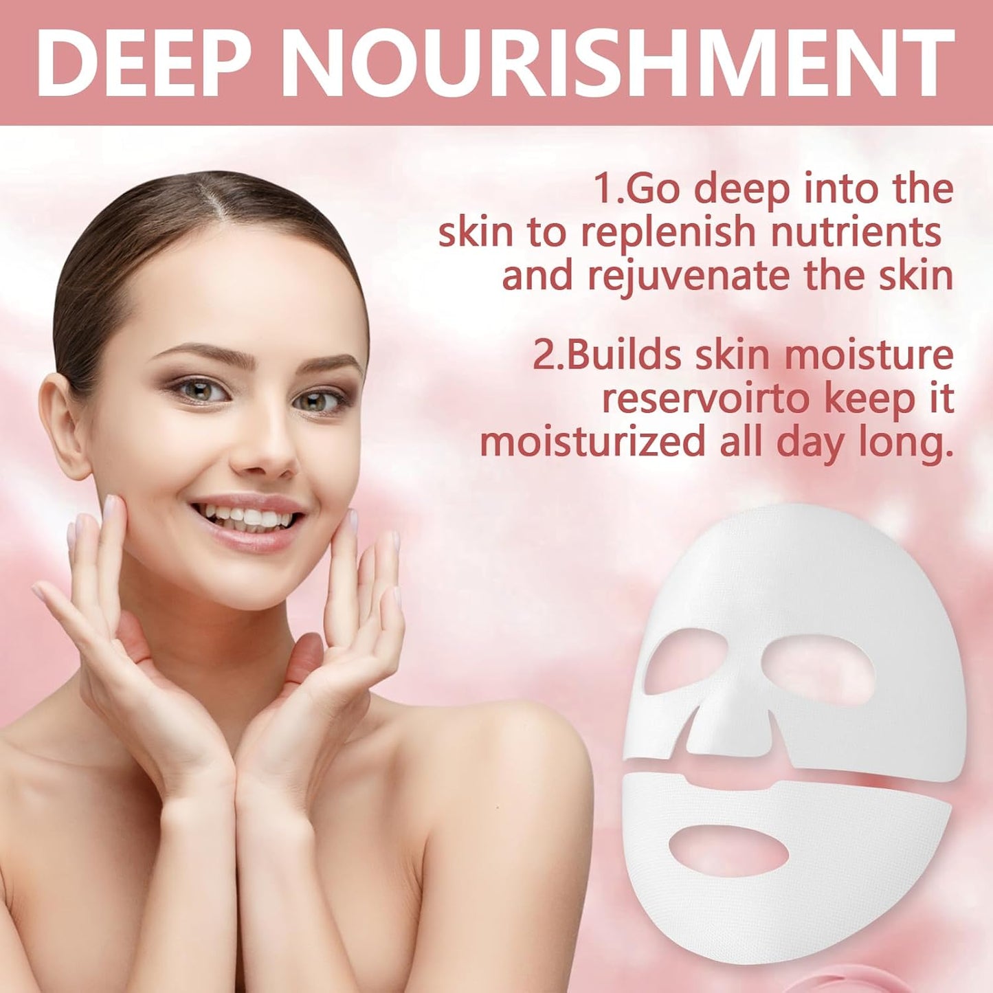 Bio-Collagen Real Deep Mask, 4 Stück Anti-Falten Lifting Gesichtsmaske, Bio-Collagen Mask Overnight, Bio Collagen Mask, Feuchtigkeitsspendende Gesichtsmaske Für Alle Haut