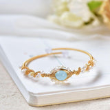 Vintage Gold Braided Pearl Bracelet - Handmade Gold-Plated Cuff for Women