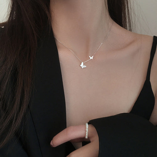 Genuine 925 Sterling Silver Butterfly Necklace