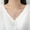 Zircon Double Heart Necklace - Personalized Titanium Jewelry for Women