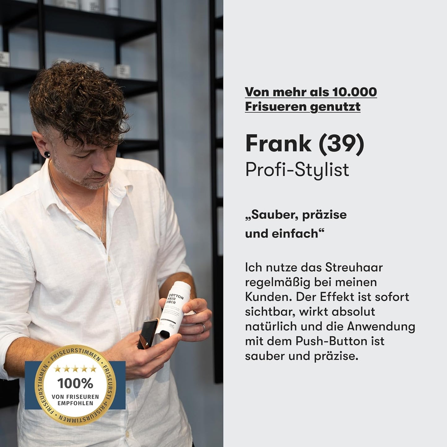 Streuhaar Zur Haarverdichtung - Für Scheitel, Kahle Stellen Am Ober- Und Hinterkopf - Von Führenden Salons Empfohlen - 11 Farben - Widerstandsfähige Streuhaare (Hellblond)