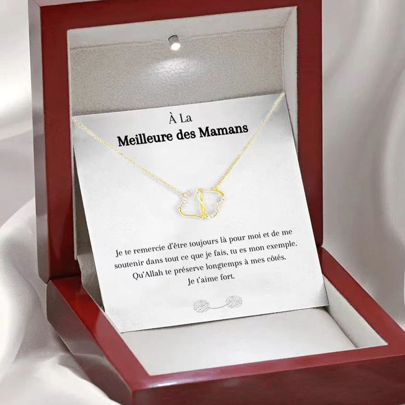 Zircon Double Heart Necklace - Sparkling Rhinestone Love Pendant Gift for Her