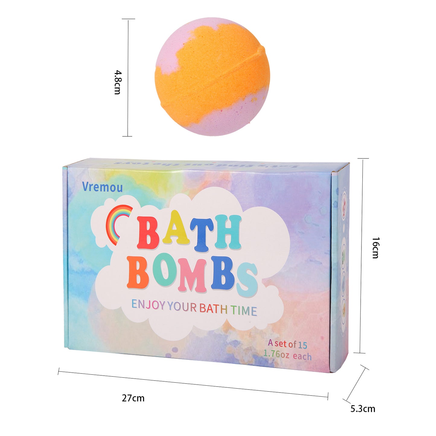 Kids’ Surprise Gift Bath Bombs - Natural Essential Oils & Sea Salt - Skin-Friendly Body Fragrance