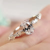 Dainty Women Engagement Rings AAA Cubic Zircon Silver Color Delicate Proposal Ring for Lover High Quality Wedding Jewelry