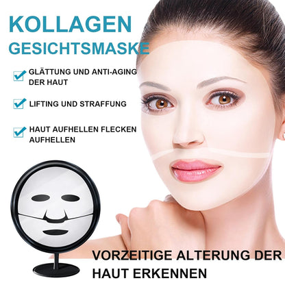Korean Bio-Collagen Real Deep Mask, Hydrating Collagen Mask Overnight, Anti-Aging Kollagen Gesichtsmaske, Collagen Reverse Film Volume Peel off Mask,Lösliche Kollagen-Ergänzungsfolie Gesichtsmaske (6)