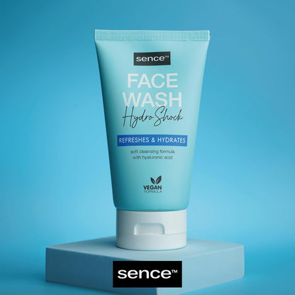 Sence Hydro Shock Gesichtswaschgel, Beauty Face Wash Face Care, Vegan Kosmetik Mit Rizinusöl, Glycerin Und Panthenol, Tägliche Gesichtspflege Für Männer Und Frauen 1Er Pack (1 X 150Ml)
