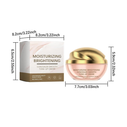Feuchtigkeitsspendende Concealer Creme, Smooth Tone-Up Cream, Concealer Beauty Cream, Beauty Skin Plain Cream, Refreshing Concealer Invisible Pores Lazy Cream, 50 G