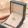 Moving Angel Wings Cupid Necklace - Crystal Heart Tassel Jewelry for Women