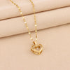 Layered Heart Pendant - Sparkling Titanium Steel Jewelry