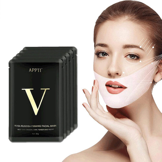 V Line Lifting Mask, Doppelkinn Entferner Gesichtsmaske, V-Form Feuchtigkeitsmaske Für Firming Moisturizing Gesichtspflege 5 Stücke