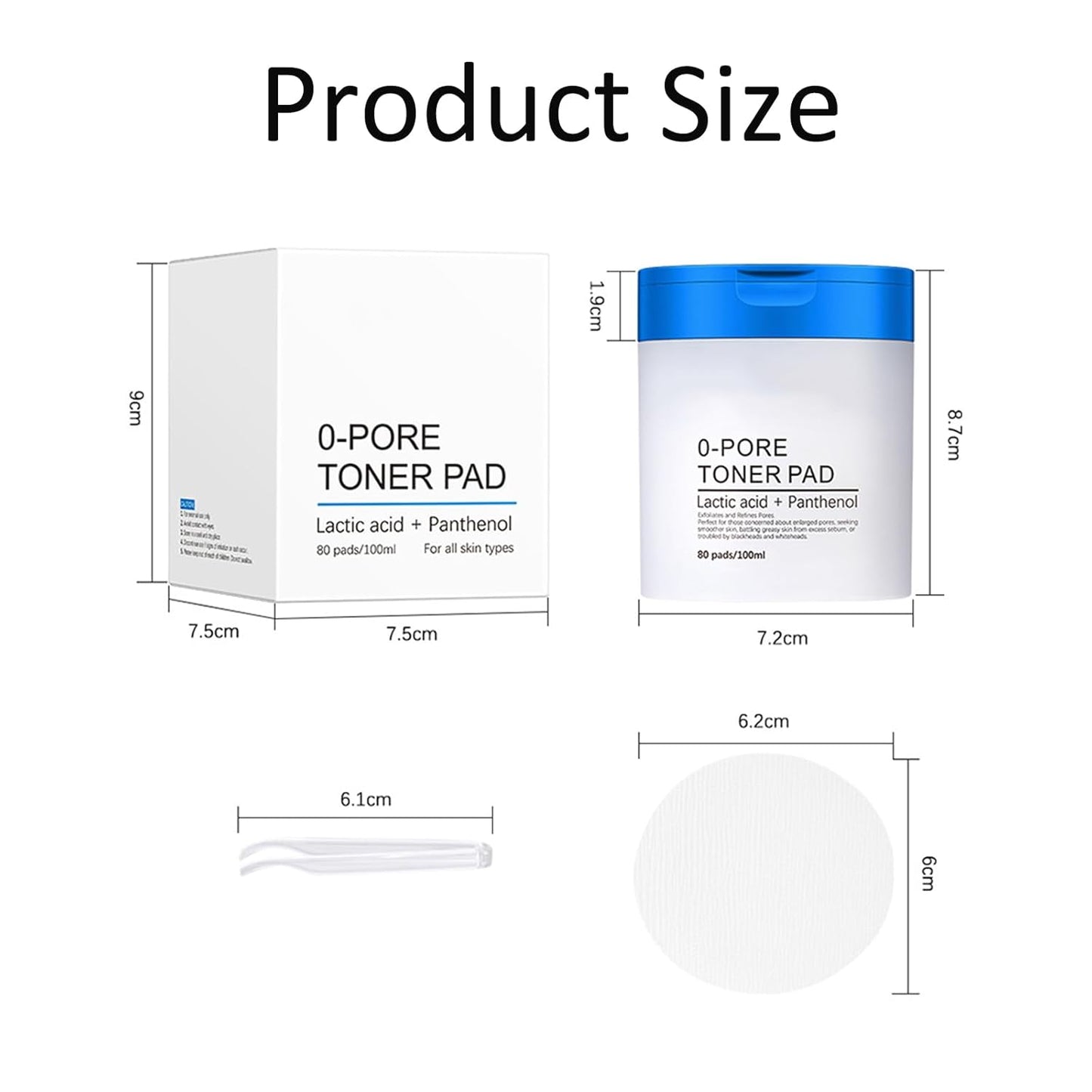 Skincare,Peeling Pads,Shrink Pores Essences Skin Toner Cotton Tablet,Poren Verkleinern,Feuchte Wattepads Mit Peelingeffekt Mit Bha Für Resurfacing Exfoliate Verkleinern Poren