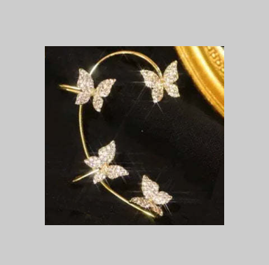 Butterfly Ear Clip & Hook Earrings - Non-Piercing Fashion Jewelry