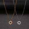 316L Stainless Steel Necklace Plated Ethnic Sun Totem Pendent Necklaces for Charm Women Birthday Party Fashion Jewelry
