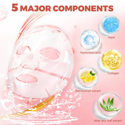 Bio Collagen Mask Korean, Koreanische Gesichtsmaske, Glass Skin Mask, Overnight Collagen, Feuchtigkeitsmaske Gesicht, Feuchtigkeitsspendend, Lifting Und Anti-Aging, 4 Stück