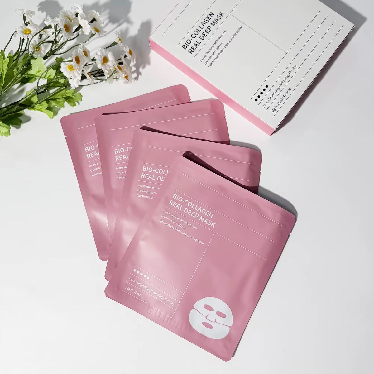 VALİESSA Bio-Collagen Real Deep Mask - Tiefenhydrierende Kollagen Gesichtsmaske gegen Poren