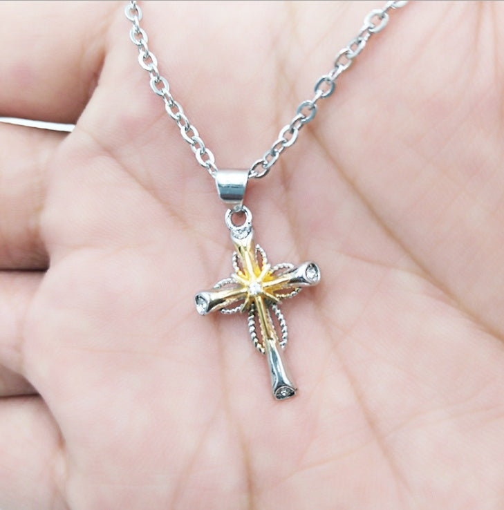 Octagonal Star Cross Necklace - Vintage Alloy Pendant Jewelry for Women