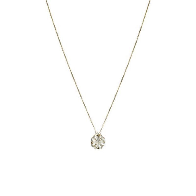 Magnetic Folding Heart Clover Necklace - 2-in-1 Retro Jewelry for Women