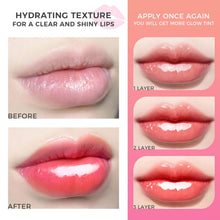 Ofanyia Hydrating Lip Glow Oil, Plumping Lip Gloss Tinted Lip Balm Transparent Lip Care, Long Lasting Hydrating Lip Gloss Tinted Lip Non-Sticky, Lip Tint Lip Care Oil