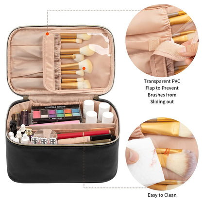 Kosmetiktasche Damen, Groß Make up Tasche Reise Kosmetikkoffer Für Frauen Travel Makeup Bag Cosmetic Bag Mit Griff Und Teiler