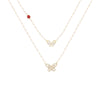 Layered Pearl & Butterfly Pendant - Elegant French Aesthetic Jewelry