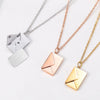 Envelope Secret Message Necklace - Love Letter Pendant Gift for Her