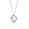 Genuine 925 Sterling Silver Heart Necklace - Geometric Clavicle Chain for Women