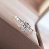 Dainty Women Engagement Rings AAA Cubic Zircon Silver Color Delicate Proposal Ring for Lover High Quality Wedding Jewelry