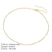 Emanco Gold Color Stainless Steel Chain Choker Necklace Women Chain Necklace Sets for Women Gift